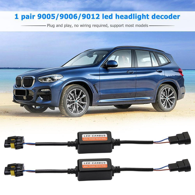 1 Pair 9005/9006/9012 LED Headlight Canbus Decoders Anti Flicker Resistor