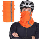 Outdoor Winter Warm Fleece Neck Scarf Reflective Skiing Neck Cover (Orange)