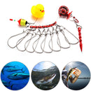 Stainless Steel Fish Buckle Lock Set Live Fishing Lock Belt Stringer (Red)