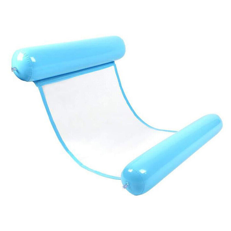 Water Hammock Inflatable Floating Swimming Pool Lounge Chair (Light Blue) Newly