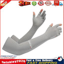 Ice Arm Sleeves Unisex UV Protection Half Finger Arm Cover (2 Finger Gray) Newly