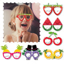 #A 6/12pcs Hawaii Summer Fruit Shaped Glasses Happy Party Photo Props Decoration