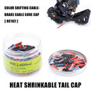 RISK 50pcs Heat Shrink Bicycle Inner Cable Cap Shifter Wire End Tips (Red)