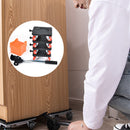 Household Transport Heavy Furniture Mover Wheeled Rollers Bar (Black)