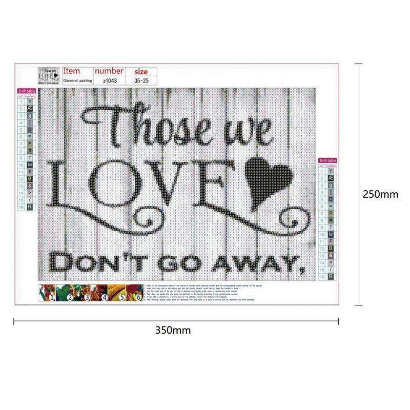 5D DIY Full Drill Diamond Painting Letter Cross Stitch Mosaic Kits (Z1043)