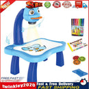 Children LED Projector Art Drawing Table Toys for Paint Learning (Blue) Newly