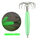 12-Claw Plastic Luminous Squid Hooks Glow In Dark Octopus Fishing Accessories
