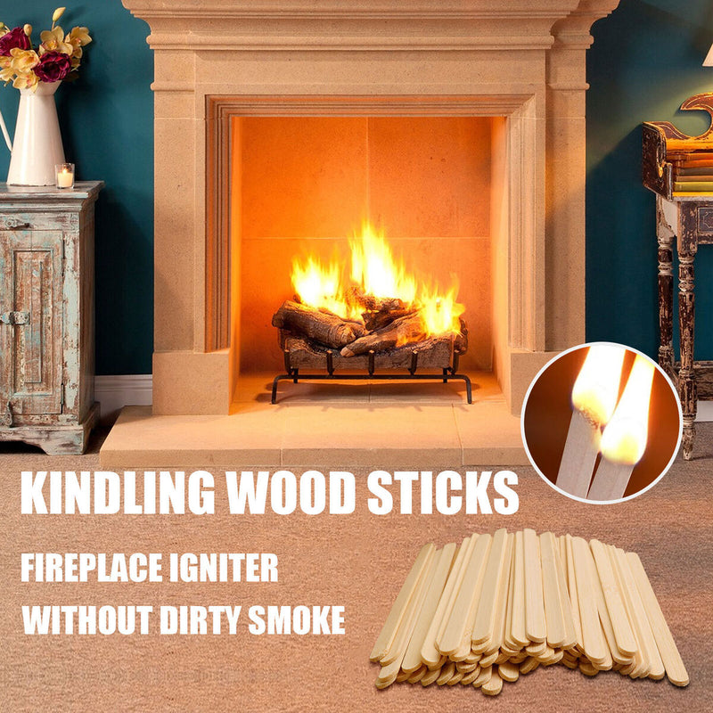 Kindling Wood Fire Starter Sticks - Safer & Quicker BBQ Burning Firestarters