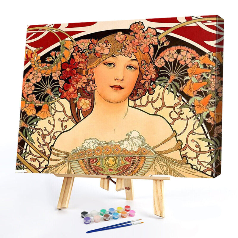 DIY Goddess Frameless Oil Paint by Numbers Kit Picture Handpainted Home Dec