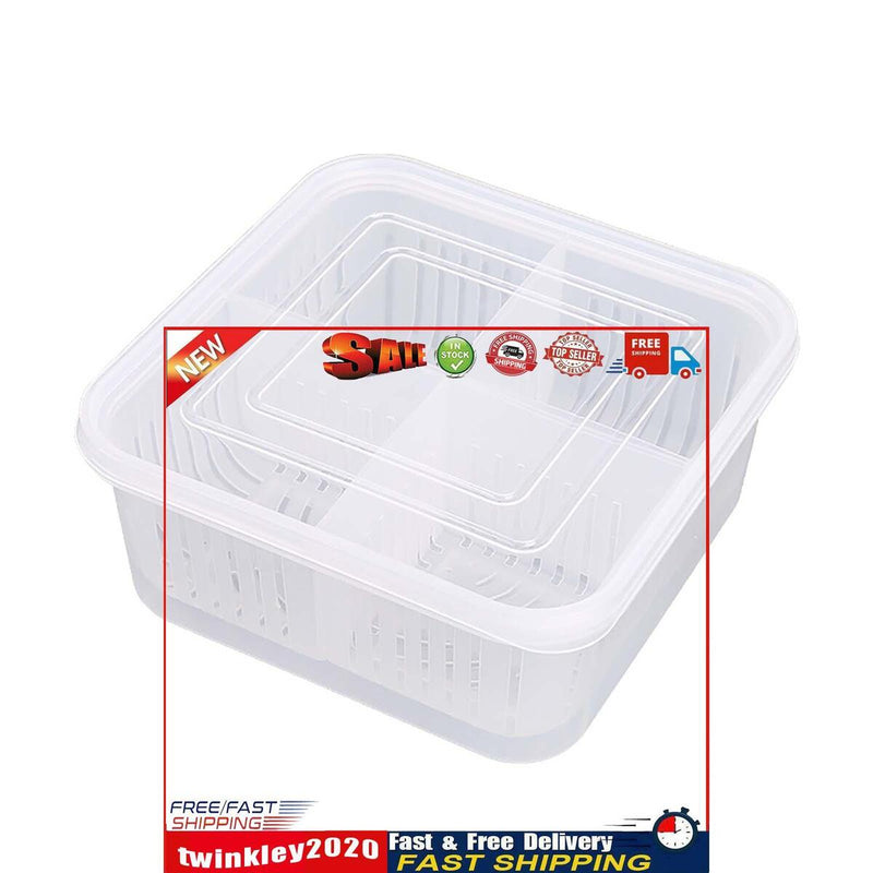 Fridge Food Storage - Refrigerator Pantry Divided Container (Large Size) Newly