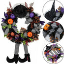 Farmhouse Home Decorations Pumpkin Halloween Halloween Wreath Witch Hat Leg