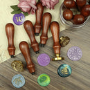 Retro Stamp Wooden Handle Handles for Wedding Invitations Wax Art Crafts