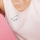 Women Men Brooches Pin Paper Plane Enamel Lapel Badges Jewelry (XZ2461)