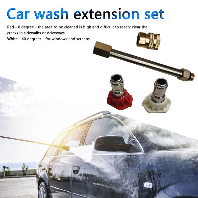 Car Water Gun Extension Rod Kit High Pressure Washer Connector Nozzles Jet