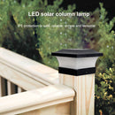 LED Solar Column Light Waterproof Pillar Night Lamp Garden Fence Decor (B)