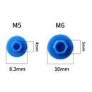10pcs MTB Bicycle Headset Cover Stem Road Bike Hexagon Screw Cap (Blue M5)