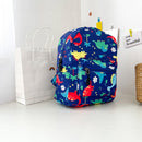Fashion Girls Canvas Cartoon Print Backpack Casual Small Handbags (Blue)