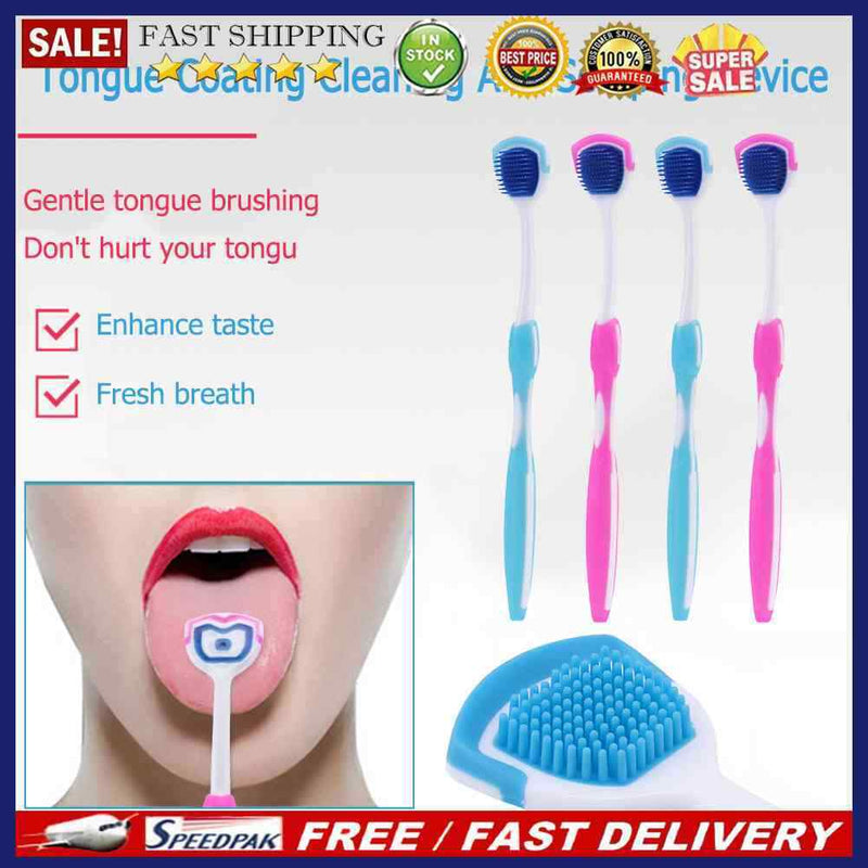 10pcs Tongue Brush Silicone Cleaning Brush Oral Health Soft for Travel Suppli