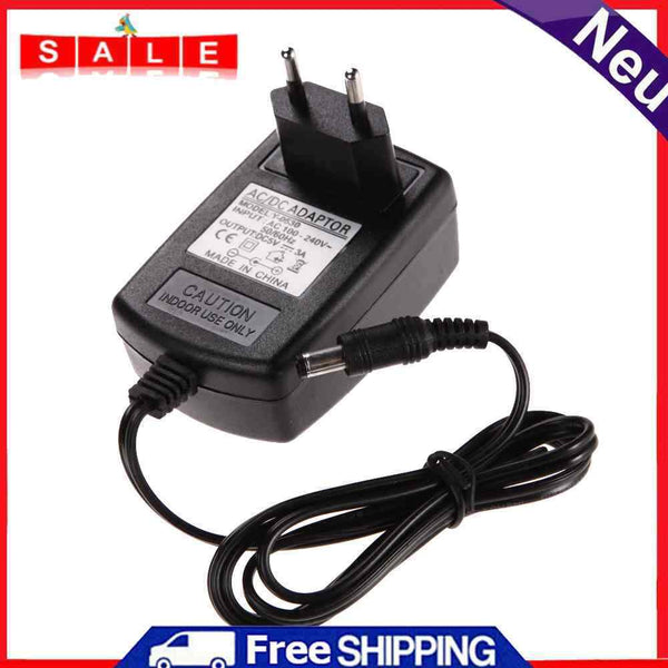 EU Male AC 100-240V Convert DC 5V 3A Adapter DC 5.5 x 2.5MM 3000mA Charging