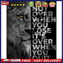 5D Diamond Painting Letters Lion Round Mosaic Picture DIY Home Decor 40X50cm