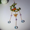#A Crystal Wind Chimes Butterfly Star Moon Love Heart Prisms Light Catcher Windb