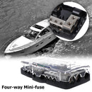 4 Way Car Mini ANL Blade Fuse Holder 2 in 4 out Power Distribution Block Newly
