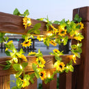 Lights Outdoor Wall Fence Lamp Garden Decoration Solar Powered Sunflower Lights