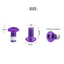 12x M5x10mm Disk Brake Rotor Bolts Mountain Bike T25 Brake Screws (Purple) Newly