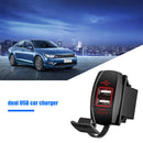 F1 3.1A Dual USB Socket Car Charger with Cover for 12-24V Car Boat Motorcycle