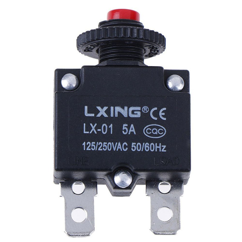 WP-01 5A Thermal Switch Overload Protector Switch Reset Fuse Circuit Breaker