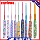 9pcs/set Ceramic Handle Knitting Needles Aluminum Crochet Hooks DIY Craft Tools