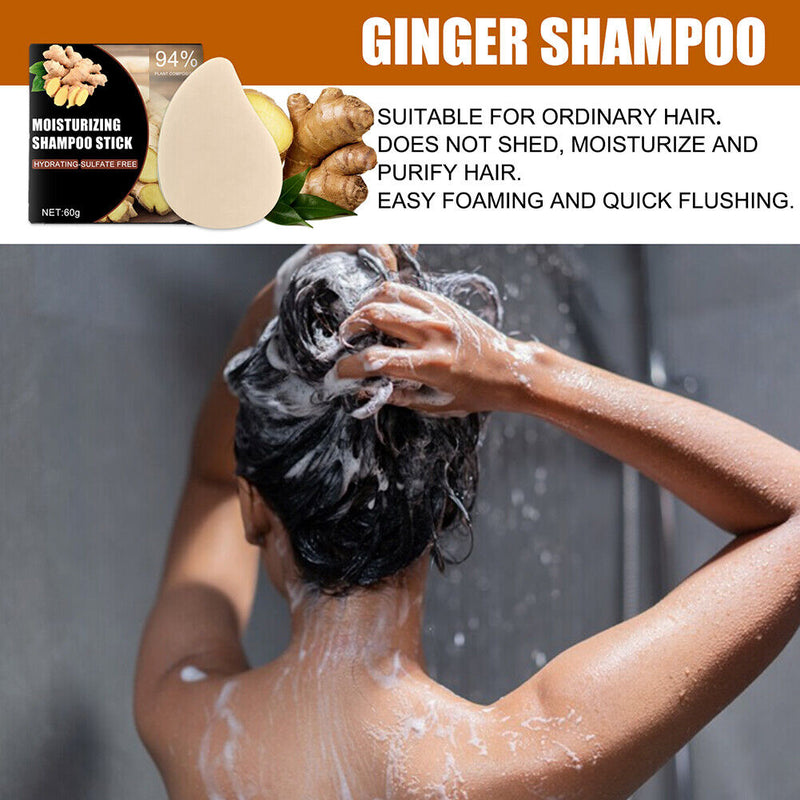 Pure Essence Hair Moisturizing Shampoo Soap Anti Loss Hair Care (Ginger) Newly