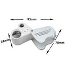 30X 60X Magnifying Loupe Jewelry Jewelers Pocket Magnifier Coins Eye Loop Z6B2