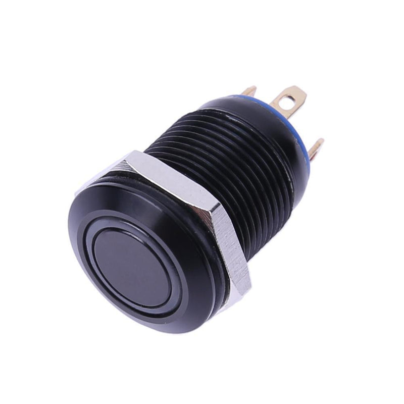 12mm Waterproof Flat Head Top Metal Momentary Push Button On/Off Switch m