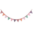 12 Flags 3.2M Striped Cotton Fabric Flag Banner Bunting Pennant Wedding