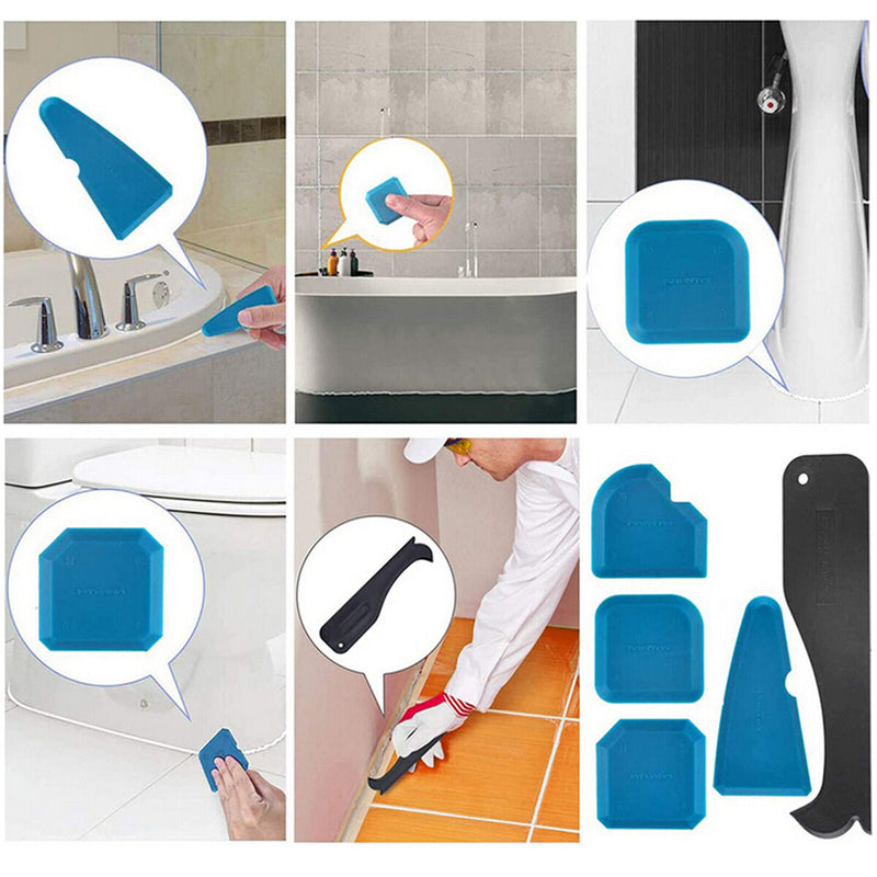 16 Pieces Caulking Tool Kit, Silicone Sealant Finishing Grout Scraper Tool Newly