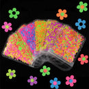 Neon Nail Glitter Flakes Flower Shape Sequins Hollow Out Glitter Flakes