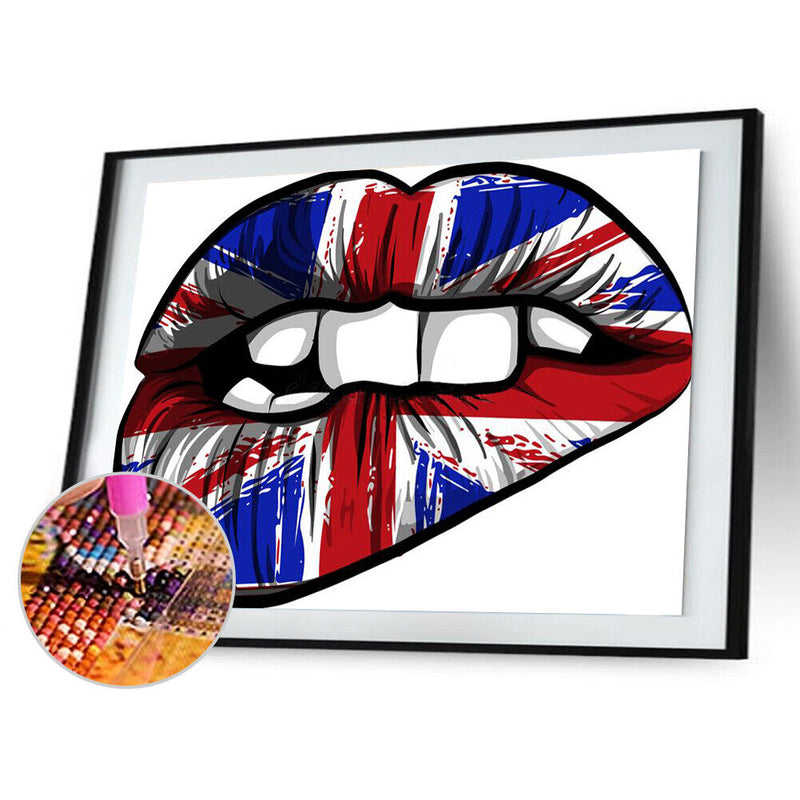 5D DIY Diamond Painting National Flag Full Drill Art Pictures Rhinestone Gift