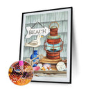 Diamond Painting Kit beach Full Round Rhinestone Wall