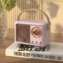 Retro Bluetooth-compatible Speaker Classical Subwoofer Music Player (Pink) Newly