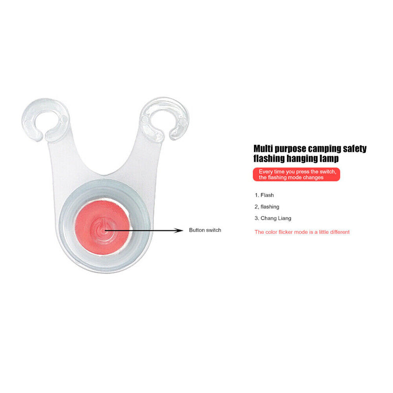 Camping Portable LED Lights Tent Rope Hanging Lamp Bike Bag Warning Tail Ligh