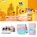 For Fujifilm Instax Mini 11 9 8+ 8 PU Leather Shoulder Bag + Album (Yellow)