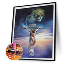 5D DIY Diamond Painting Jesus on Cross Full Round Drill Crafts Mosaic Rhine