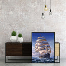 Oil Paint By Numbers Picture DIY Drawing Painting Abstract Boat Art Crafts