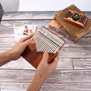 21 Key Kalimba Musical Instrument Mahogany Wood Thumb Finger Piano (Retro) Newly