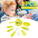 Dentist Kit Pretend Play Doctor Playset for Toddlers 9pcs Ages 3+ (Yellow)