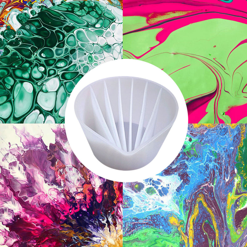 Split Color Mixing Cups for Paints Tools Acrylic Painting Pouring Multi Channel