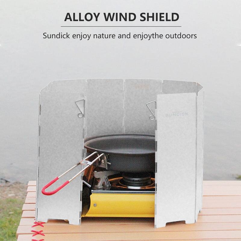 Foldable Stove Windshield Portable Camping Stove Outdoor Gas Cooker Windbreak