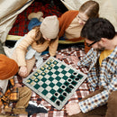 Portable Foldable Tournament Chess Board PU Leather Kid Chessboard Children Fun