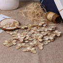 50pcs Butterfly Hollow Wooden Chips for Scrapbooking Handrafts DIY Decoration